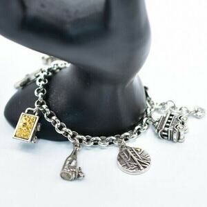 BRIGHTON California State Charm Bracelet CA Exclusive SF LA Palm Trees Rare BinD